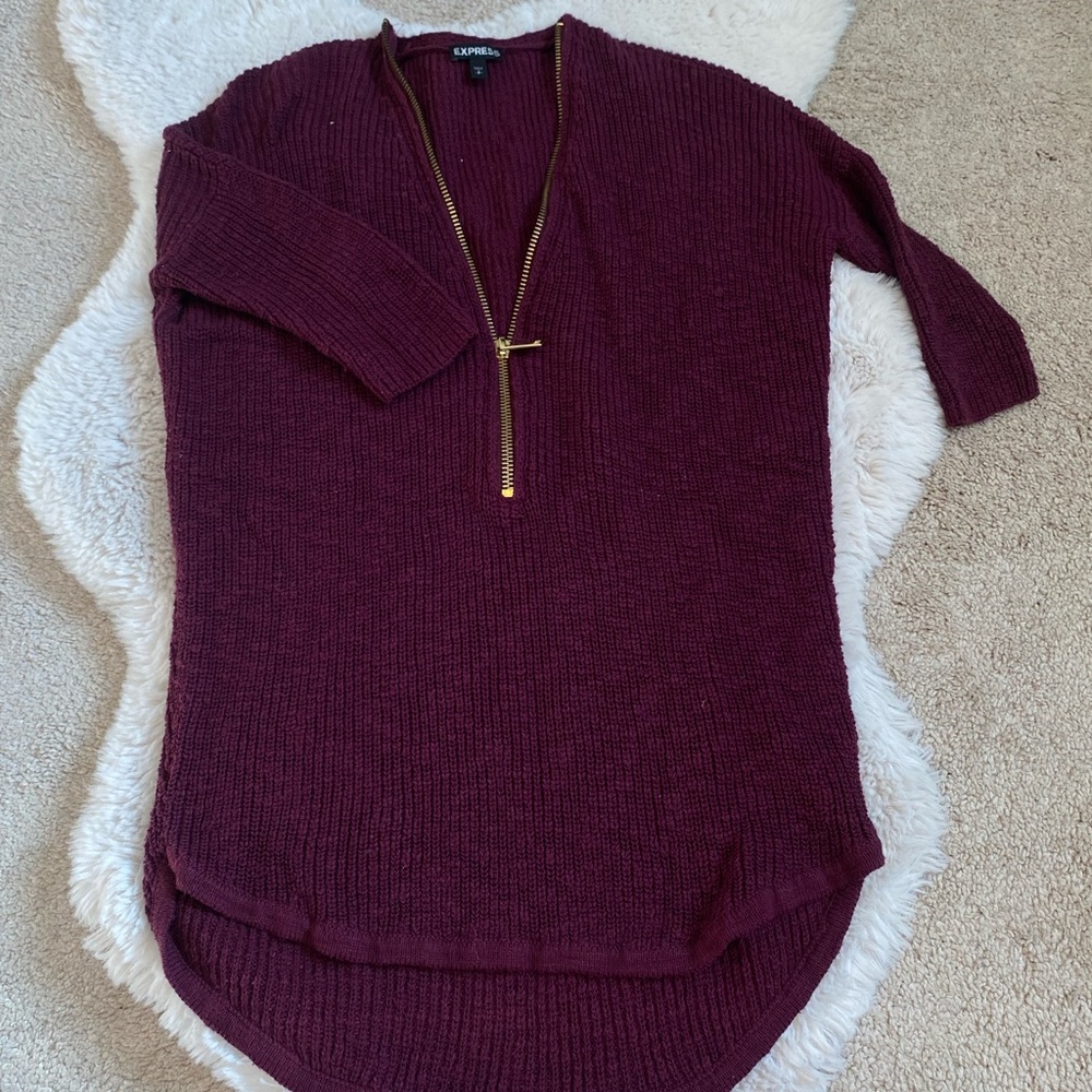 Burgundy express sweater
